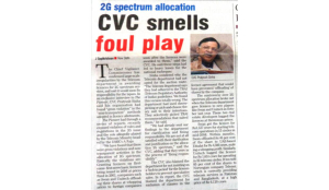 CVC confirms corruption in 2G Spectrum allocations to Telecom companies.