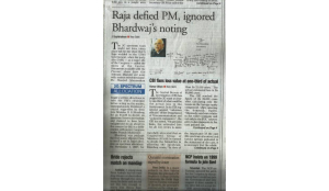 Raja defied PM, ignored Bhardwaj’s noting