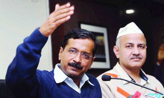 Kejri pats own back on AAP's progress report