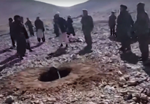 Graphic video shows Afghan woman stoned to death for eloping