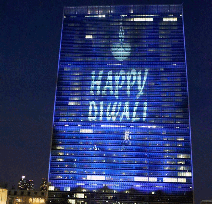 Diwali celebrations galore at UN, diya lit for 1st time