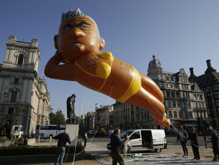 london mayor's bikini-clad balloon takes flight