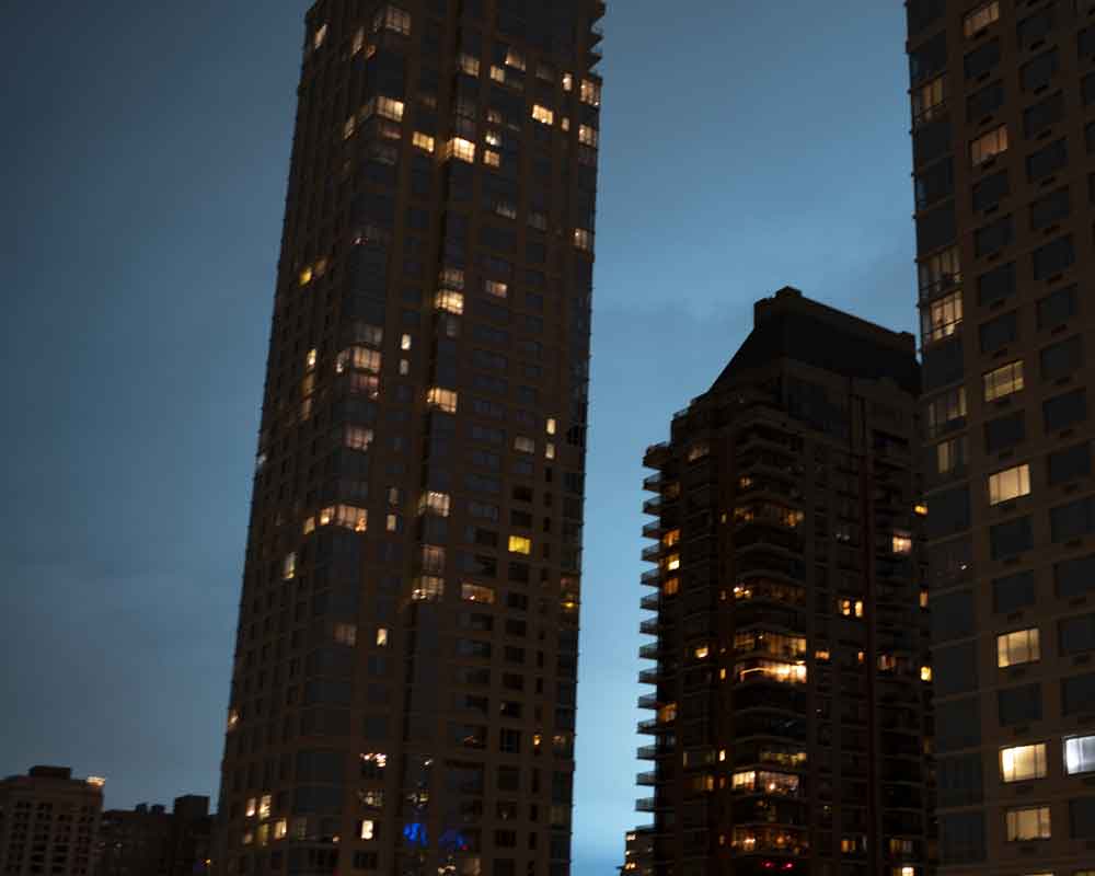 Blue sky at night lights up social media in New York