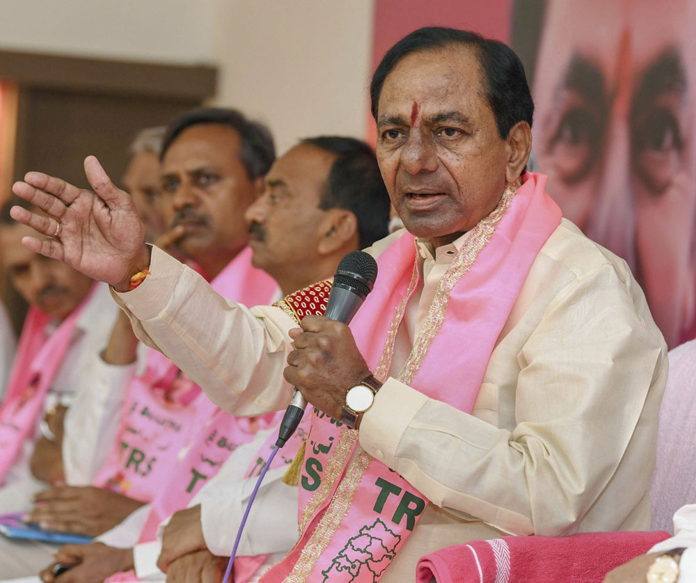 Day After Assembly Dissolution KCR Sounds Poll Bugle, Attacks Congress