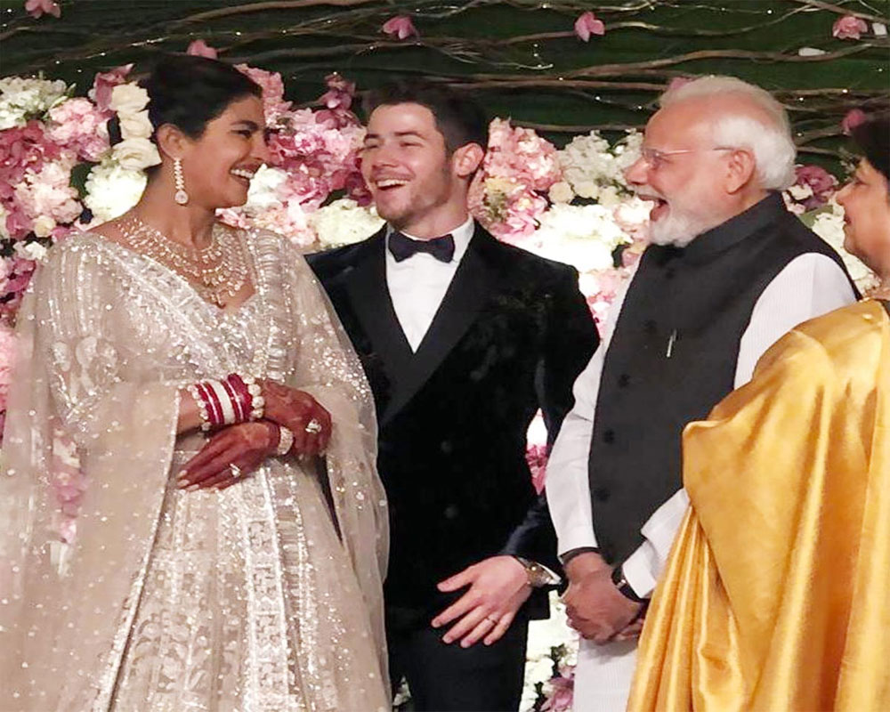 Modi attends Priyanka-Nick's Delhi reception