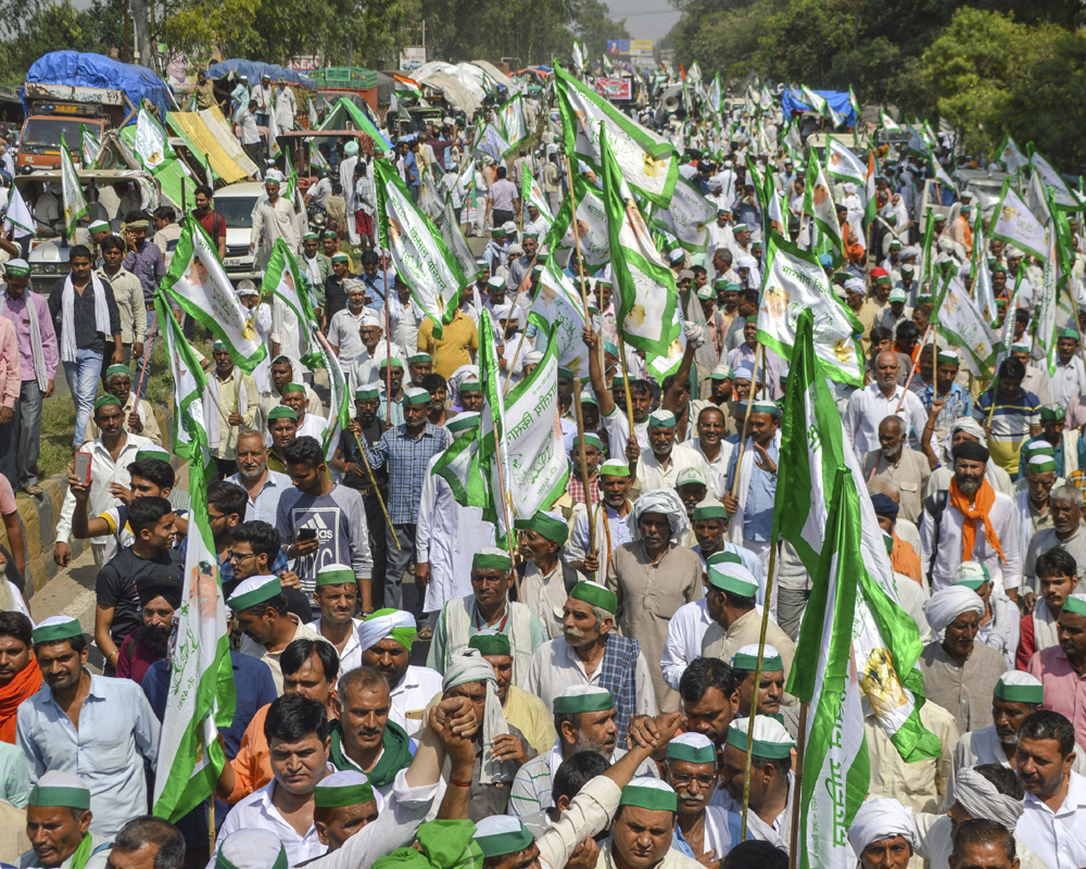 Protesting Farmers End March In Delhi