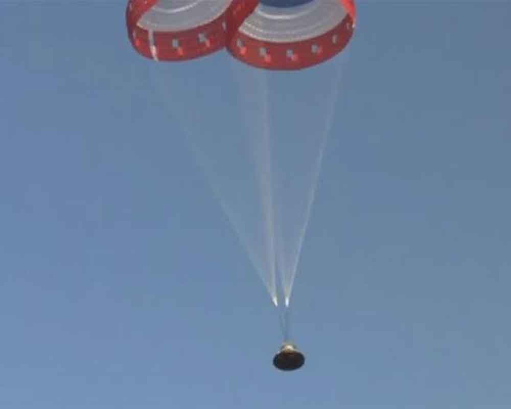 Boeing tests space crew capsule, reports problem with parachute
