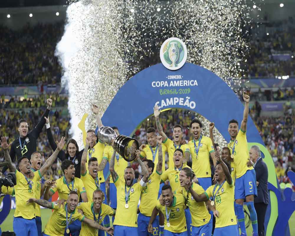 Brazil win Copa America despite Jesus dismissal