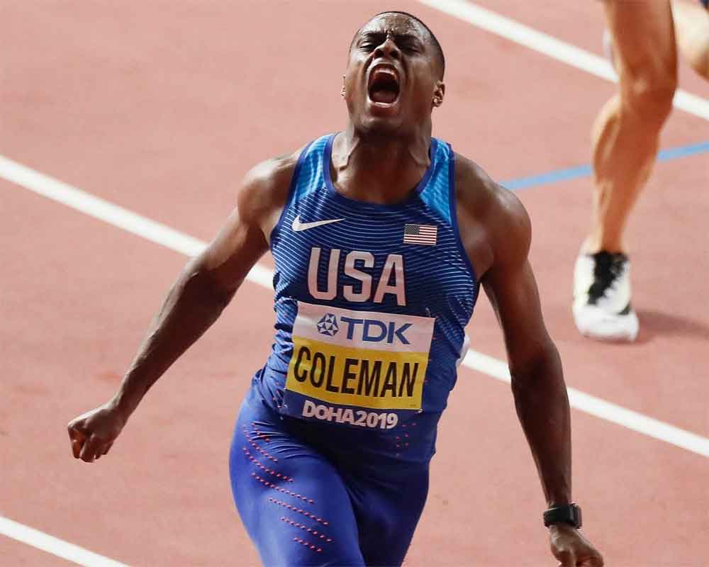 Coleman brushes off Johnson barbs after 100m win