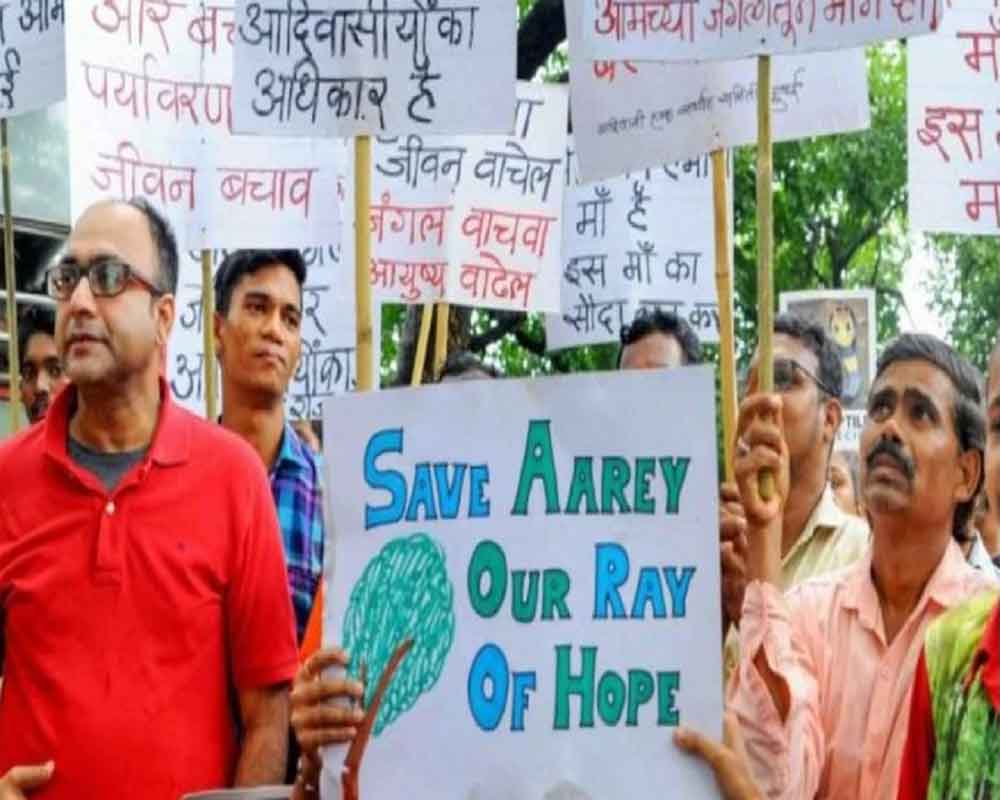 Heavy police deployment in Aarey Colony amid protests over cutting of trees