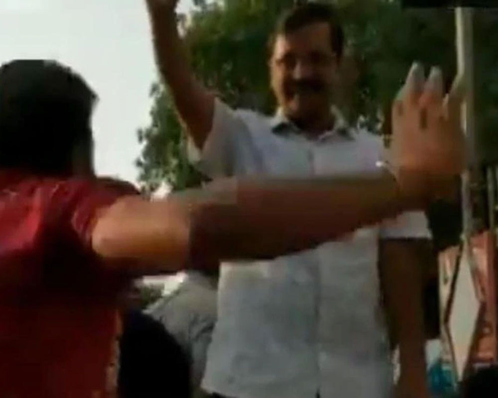 Kejriwal slapped by man in roadshow in Moti Nagar; AAP accuses BJP