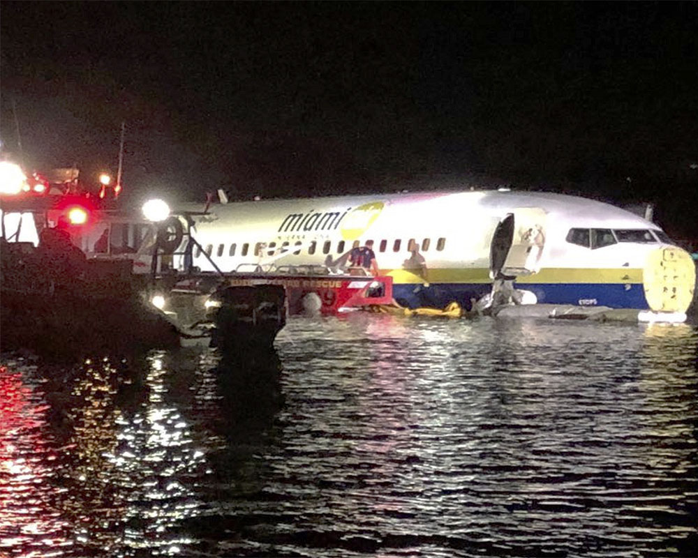 Plane crashes into Florida river at end of runway, no deaths