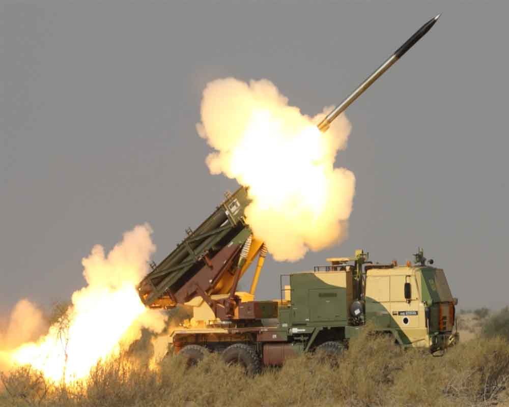 Upgraded version of Pinaka guided rocket system successfully Test-fired ...