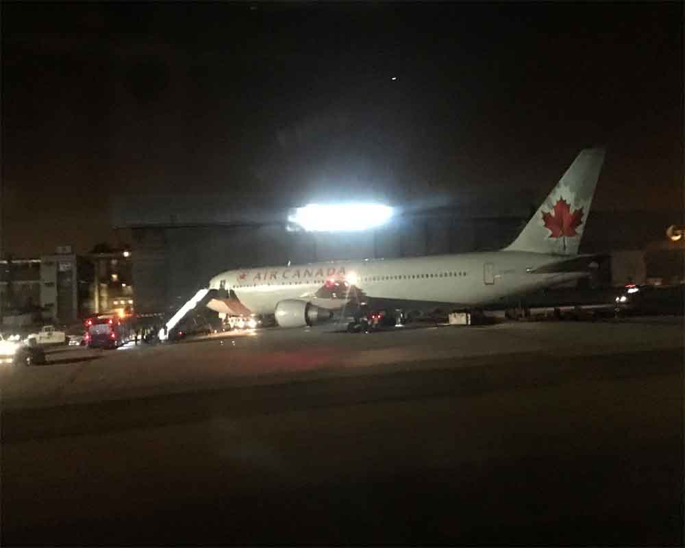 Air Canada flight safely lands in Madrid with damaged engine