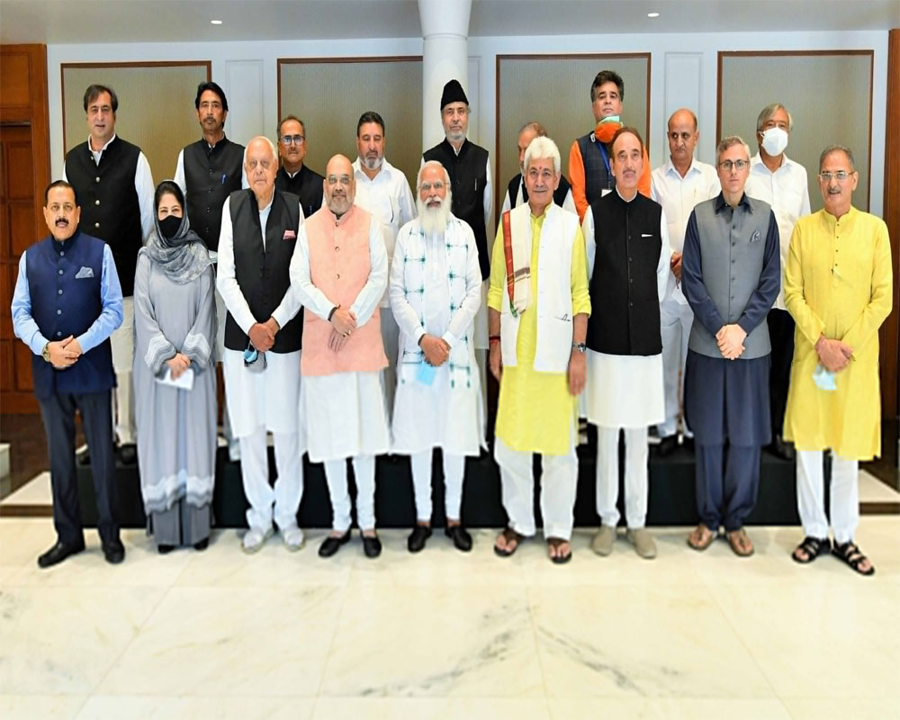 Committed to democratic process in J&K: PM at all-party meet