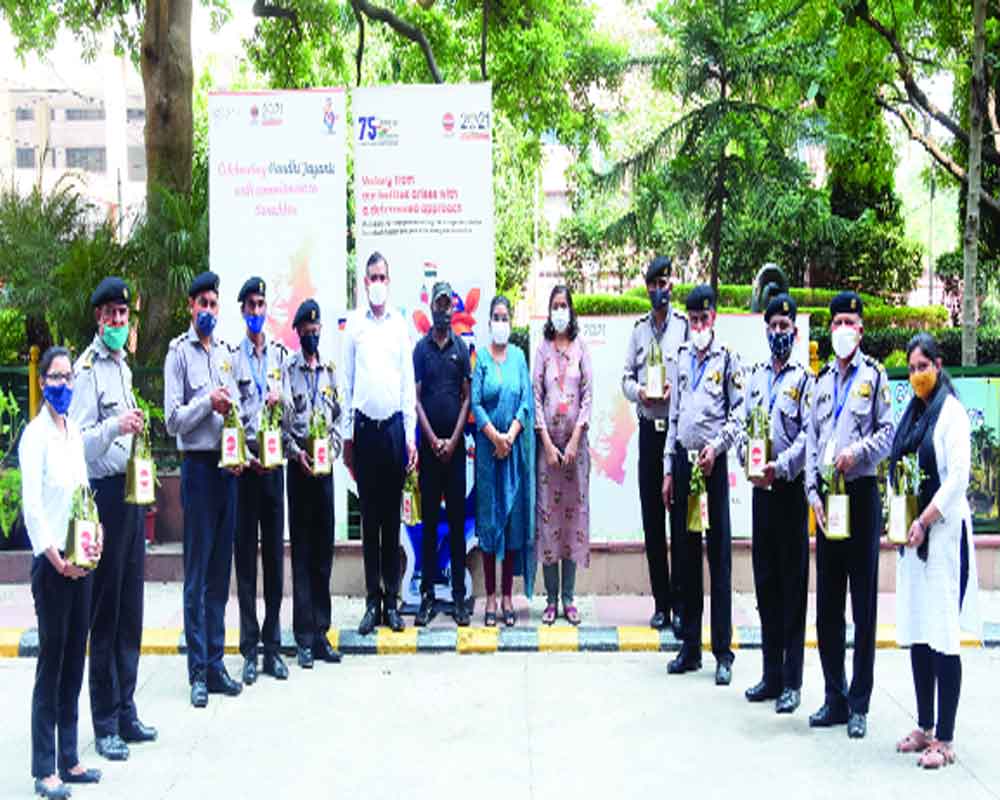 Indian Oil celebrates Gandhi Jayanti by gifting saplings