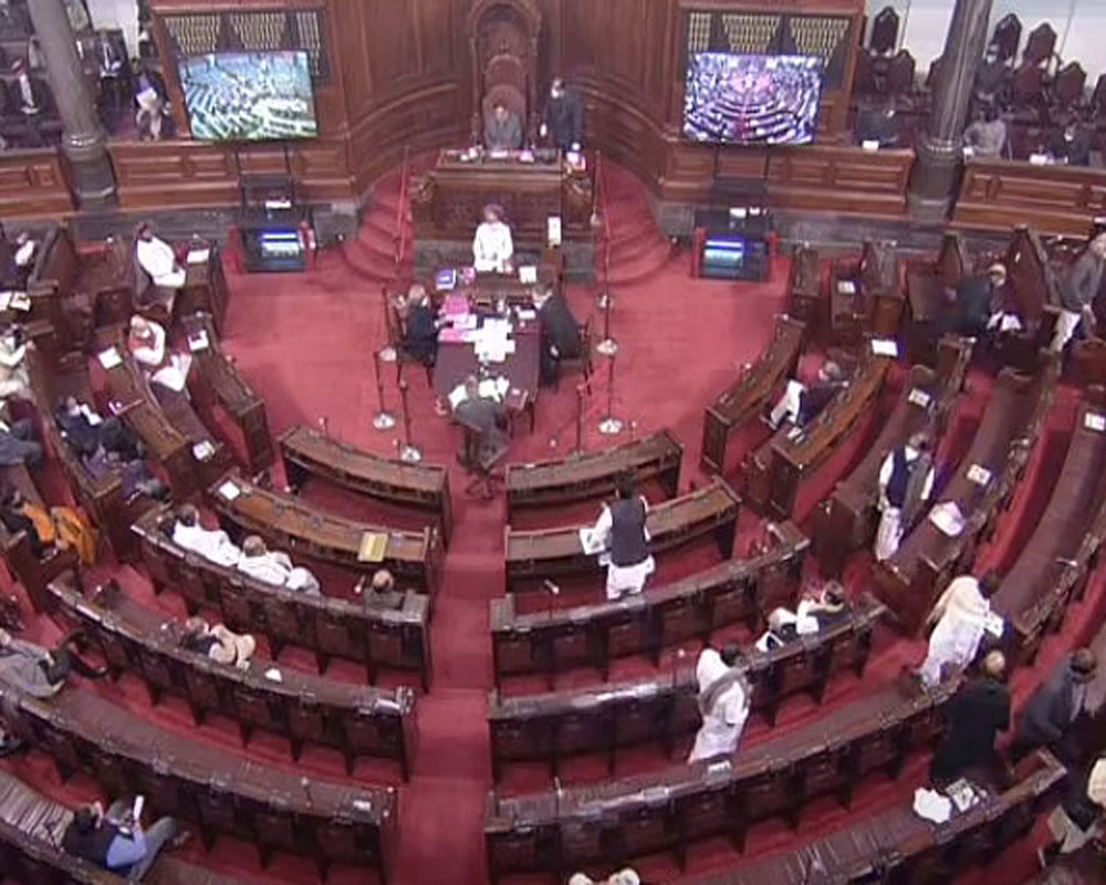 Opposition parties walk out of RS demanding discussion on farmers' agitation