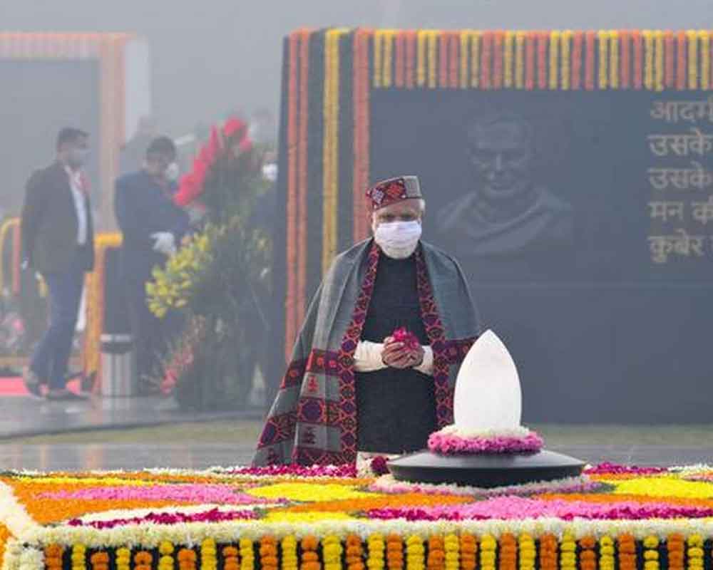 PM Modi pays tributes to Vajpayee on his birth anniversary