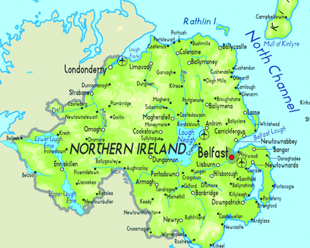 Northern ireland карта