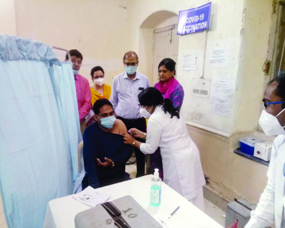 Vaccination drive begins at Delhi Division Hospital