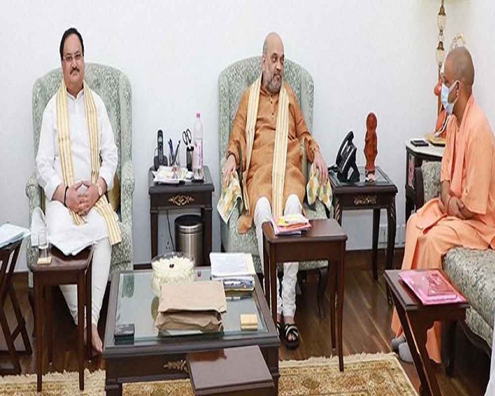 Amit Shah, J P Nadda, Adityanath hold meeting to discuss upcoming polls