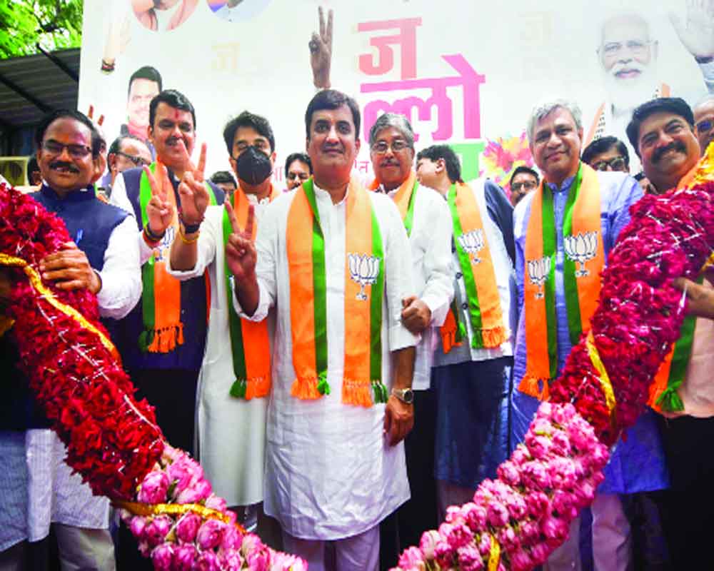 BJP springs surprise in RS polls in Maha, Haryana