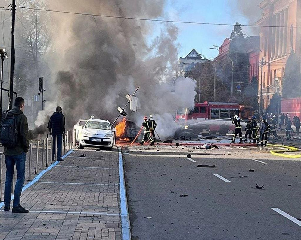 Explosions Rock Multiple Ukrainian Cities, Including Kyiv