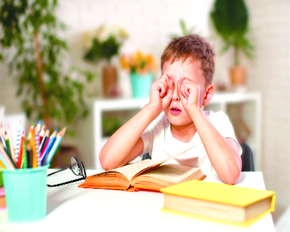 Eye strain and convergence insufficiency in children