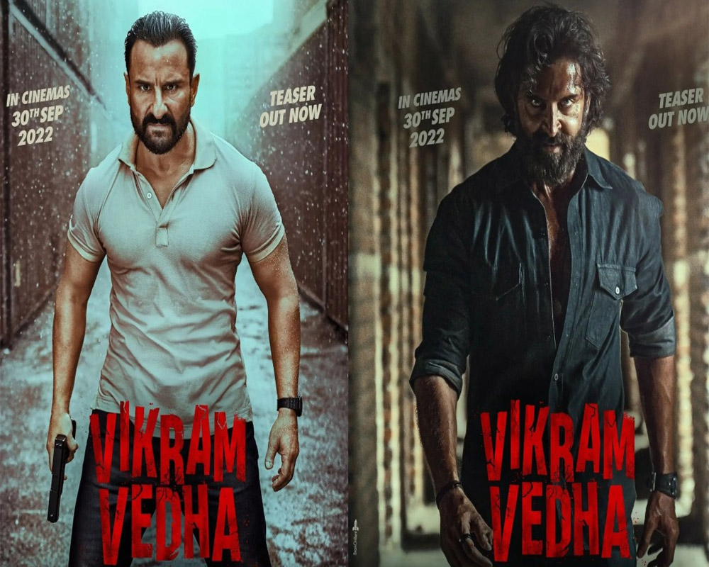 Hrithik Saif Amp Up Action In Vikram Vedha Hindi Remake Teaser 