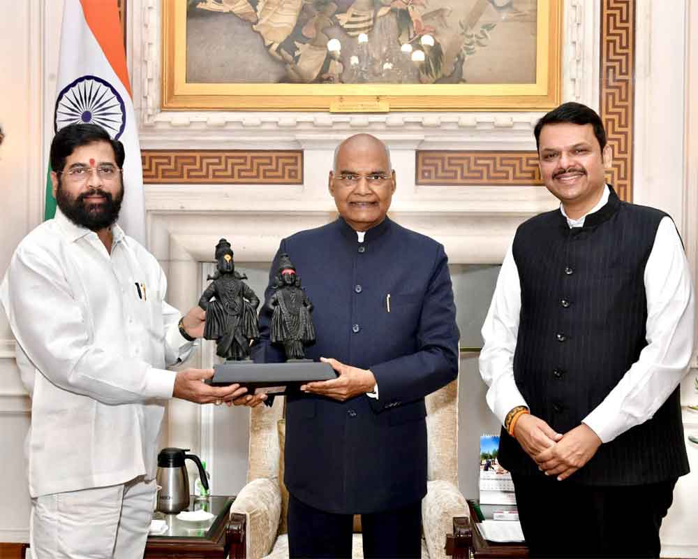 Shinde, Fadnavis Call On President Kovind, Rajnath; To Meet PM Modi