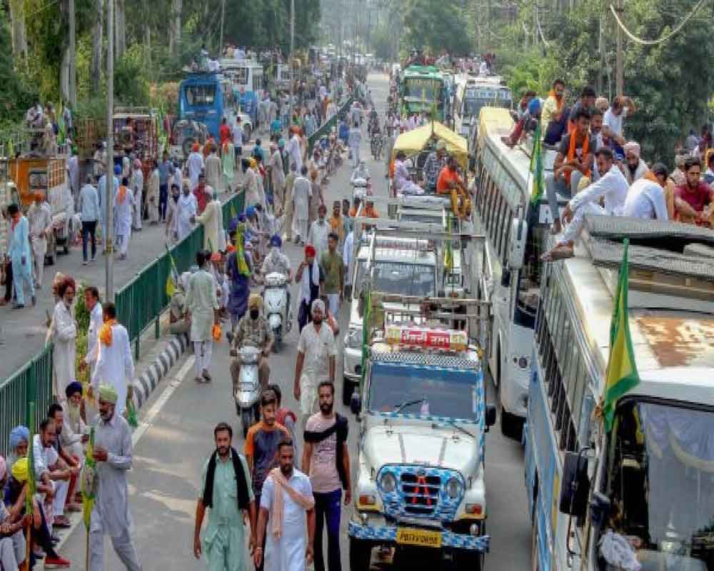 Stopped From Entering Capital, Punjab Farmers Sit On Protest Near ...