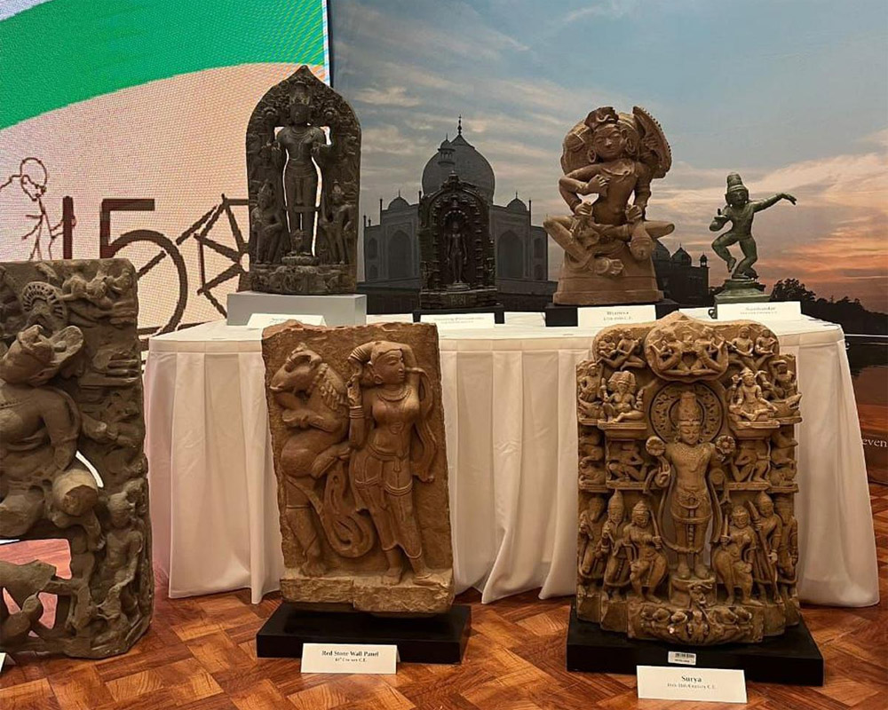 US repatriates 307 antiquities valued USD 4 mn stolen, trafficked from India