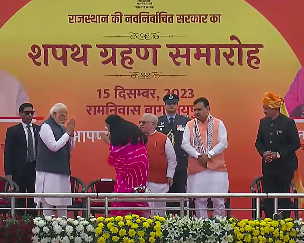 Bhajan Lal Sharma takes over as Rajasthan CM on his birthday, BJP top brass attend oath ceremony