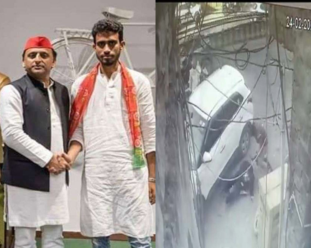 Umesh pal murder case: Akhilesh Yadav responds after pic with accused goes viral