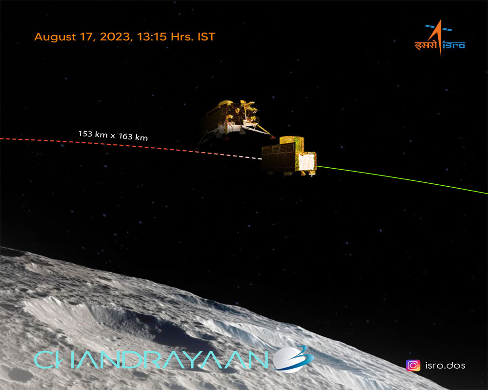 Chandrayaan-3 lander separates from propulsion module; on course for historic soft landing on moon on Aug 23