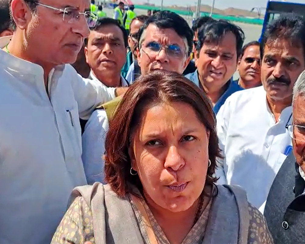 Cong claims Khera deplaned from Raipur flight, stages dharna on tarmac