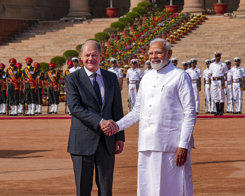 olaf scholz visits india