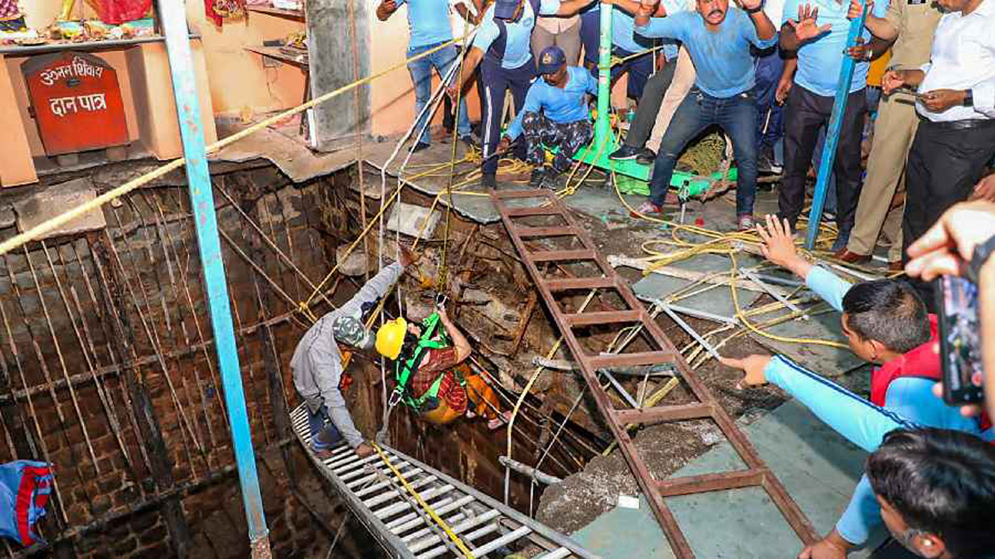 Indore temple tragedy: Protesters condemn demolition, say will rebuild structure at site