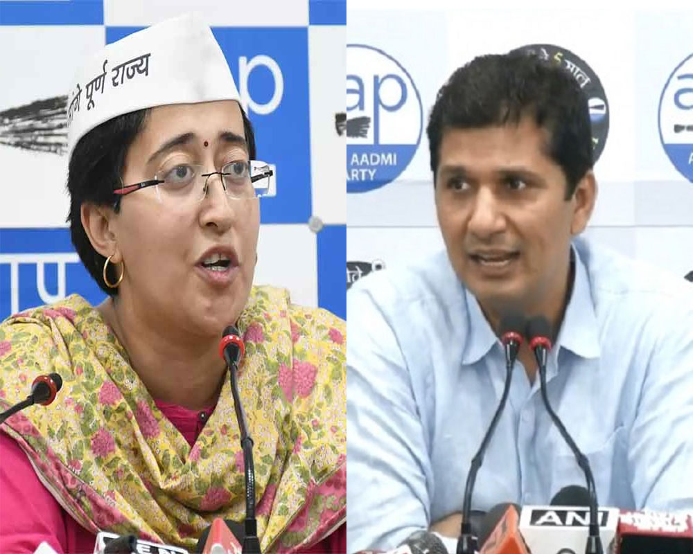 Kejriwal forwards names of AAP MLAs Atishi, Saurabh Bhardwaj to L-G for appointment to Delhi Cabinet: Sources