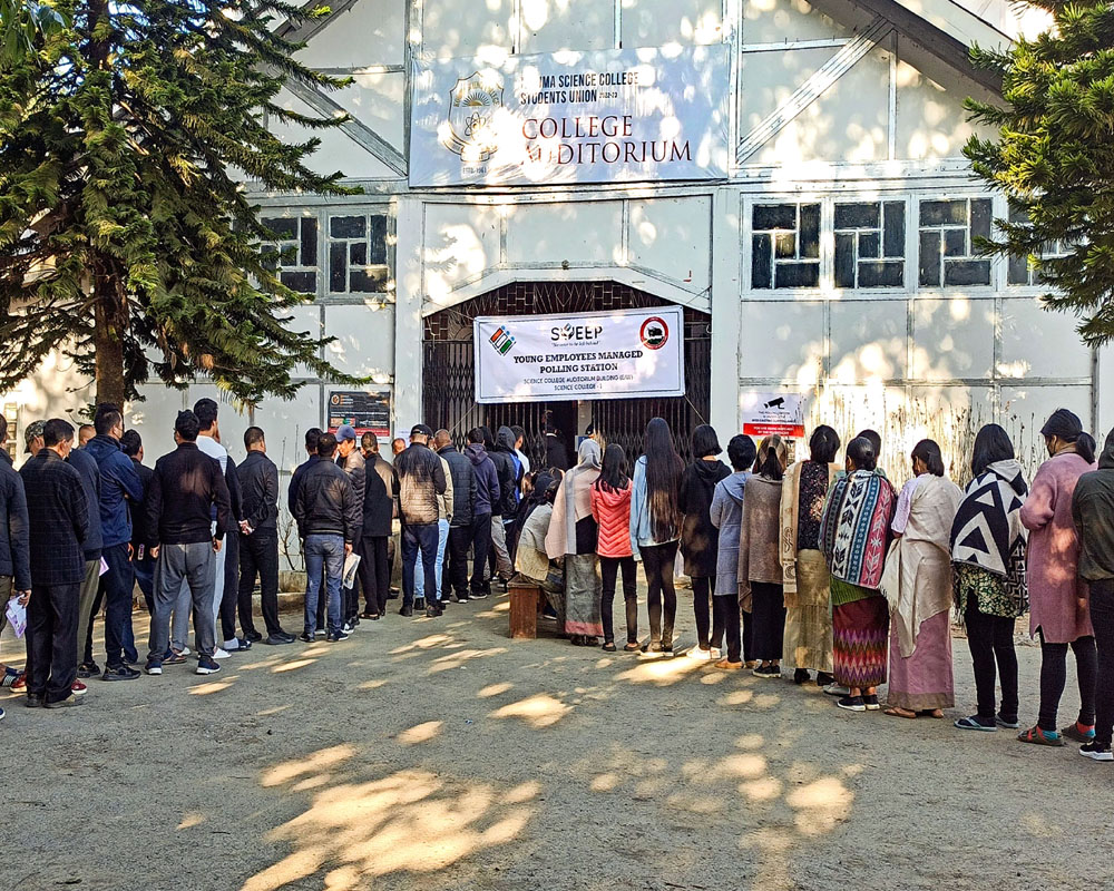 Nearly 37 pc voter turnout recorded till 11 am in Nagaland Assembly polls