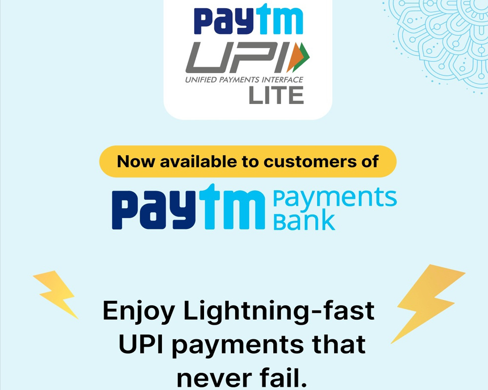 Paytm Payments Bank goes live with UPI LITE