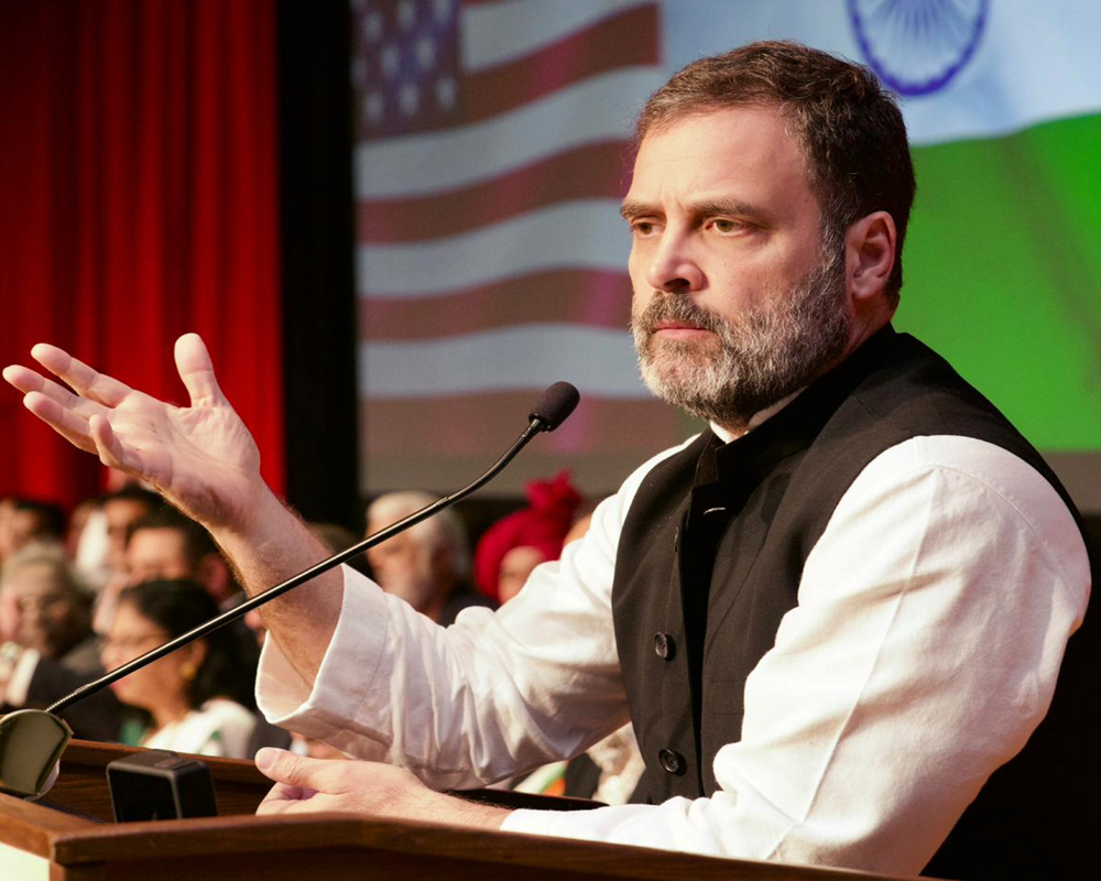 PM Modi driving Indian car looking into rearview mirror and it's crashing: Rahul Gandhi