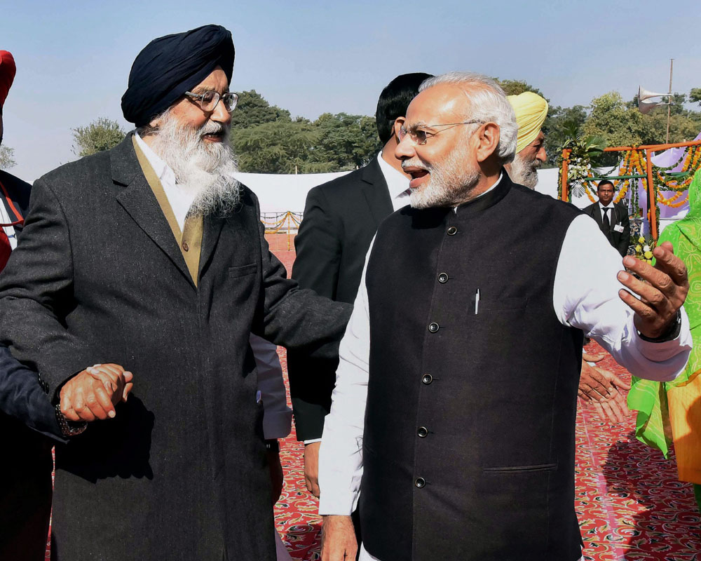 PM Modi to reach Chandigarh Wednesday to pay last respects to Parkash Singh Badal, say sources