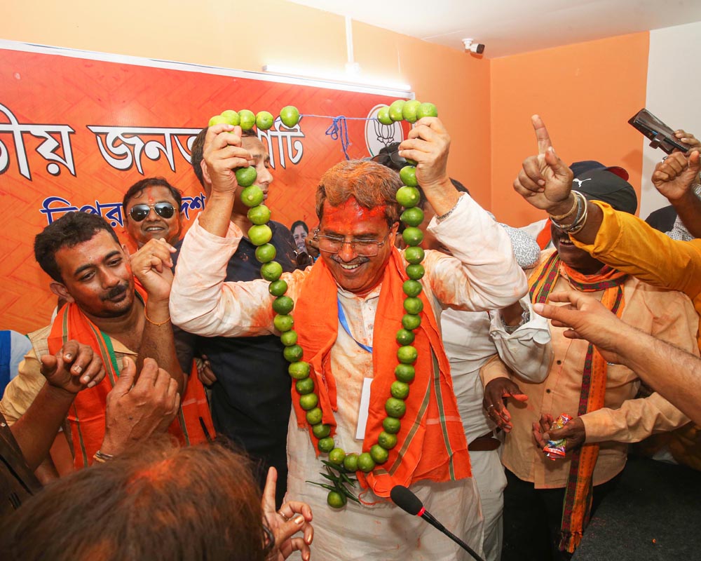 Tripura: BJP-IPFT alliance gets majority in 60-member assembly, returns to power