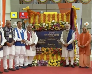 PM inaugurates airport, railway station in Ayodhya, lays foundation stone of development projects