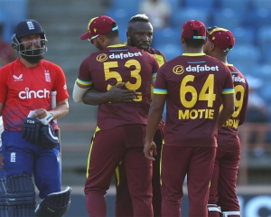 West Indies beat England by 10 runs and lead T20 series 2-0