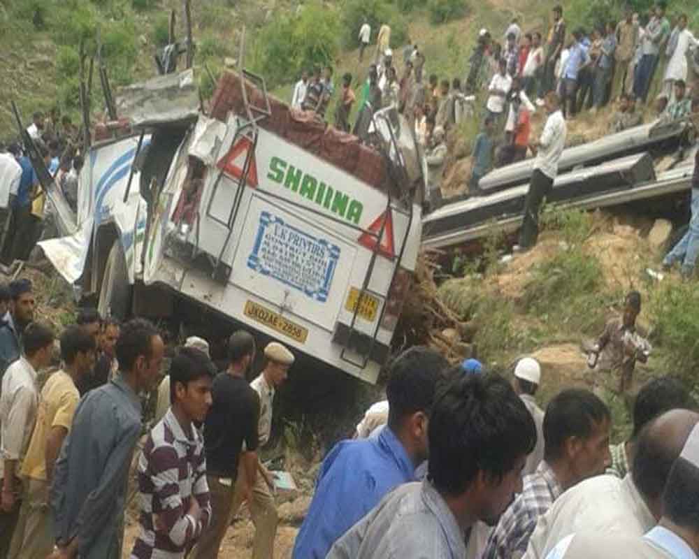 21 killed, 47 injured as bus falls into gorge in Jammu