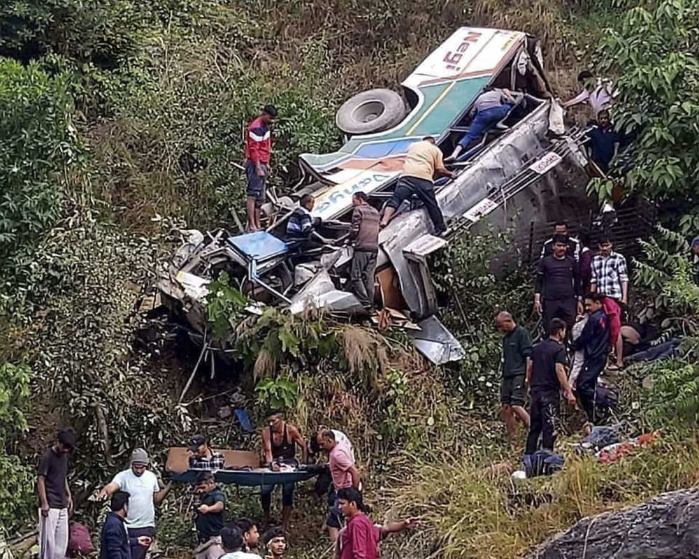 36 killed as bus falls into gorge in Uttarakhand; CM announces Rs 4 lakh ex-gratia