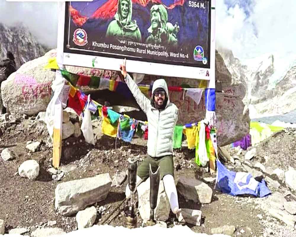 30-year-old triple amputee from Goa climbs Mt Everest Base Camp