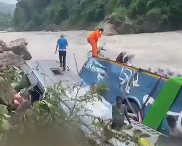 14 people killed as Indian-registered bus plunges into river in Nepal